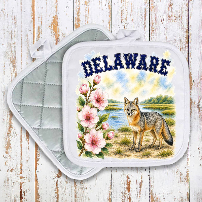 Delaware State Bird and Animal Pot Holder