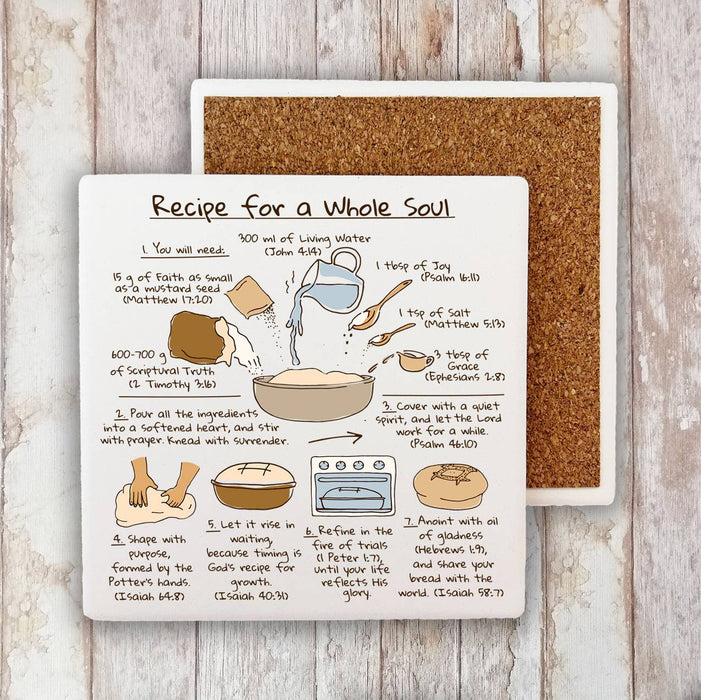 Spiritual Recipe for a Whole Soul Stone Coaster