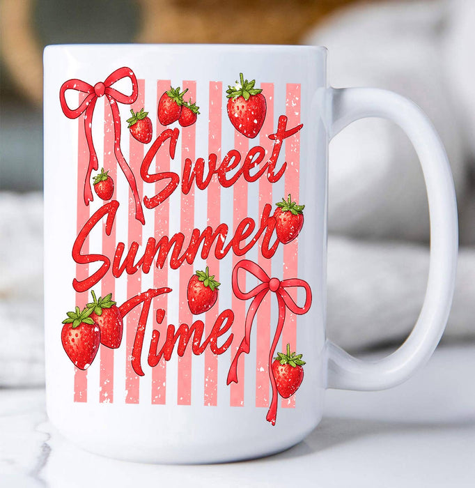 Sweet Summer Time Strawberries Coffee Mug