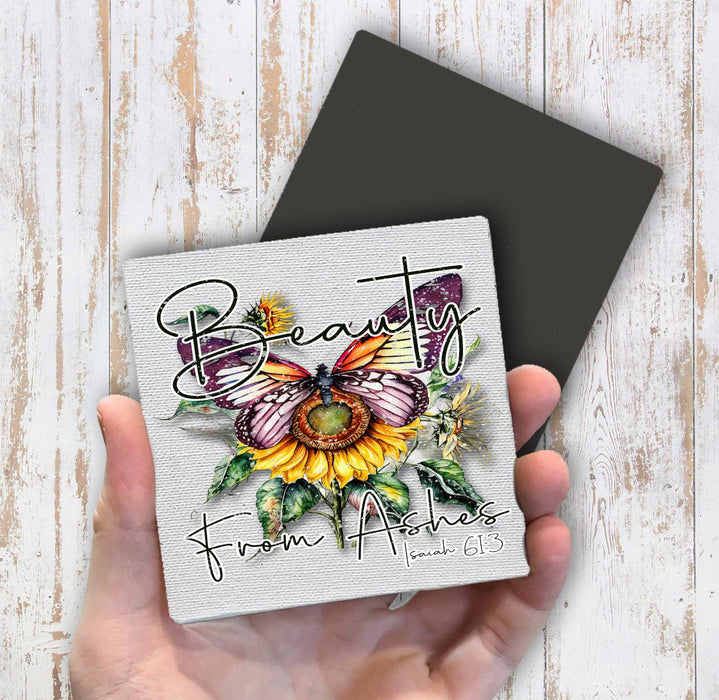 Beauty from Ashes Butterfly Spiritual Magnet Fridge