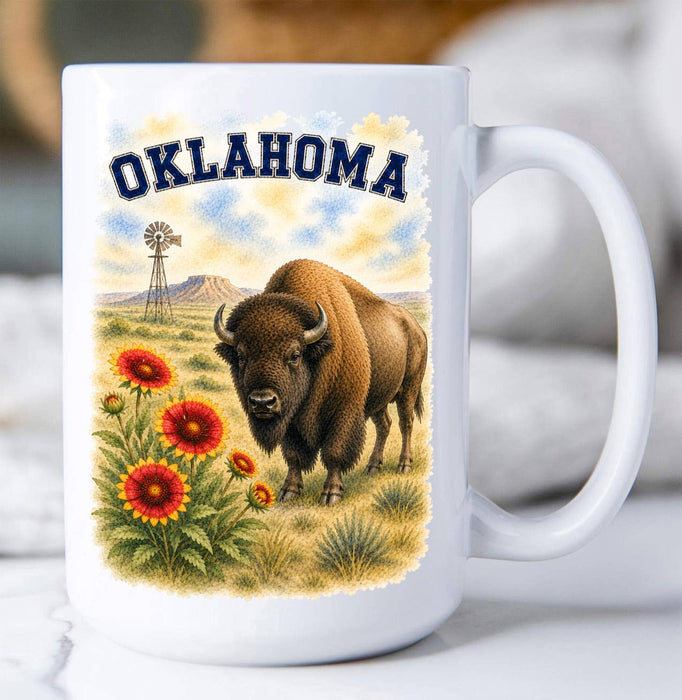 Oklahoma State Bird and Animal Coffee Mug