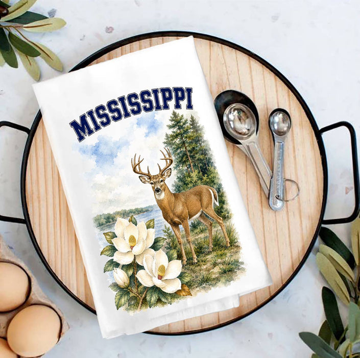 Mississippi State Bird and Animal Tea Towel