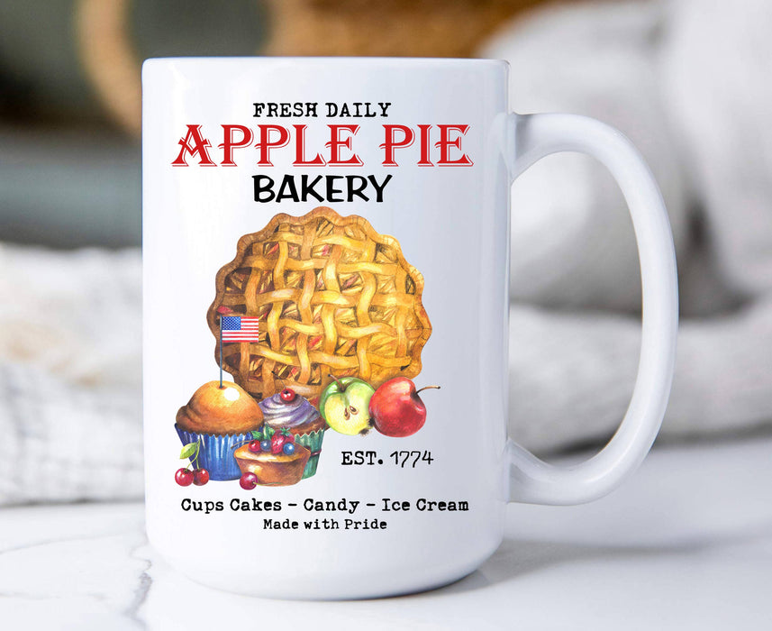 Patriotic Apple Pie Bakery Coffee Mug