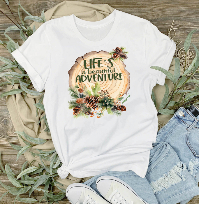 Lifes a beautiful Adventure Pine Cones T-Shirt