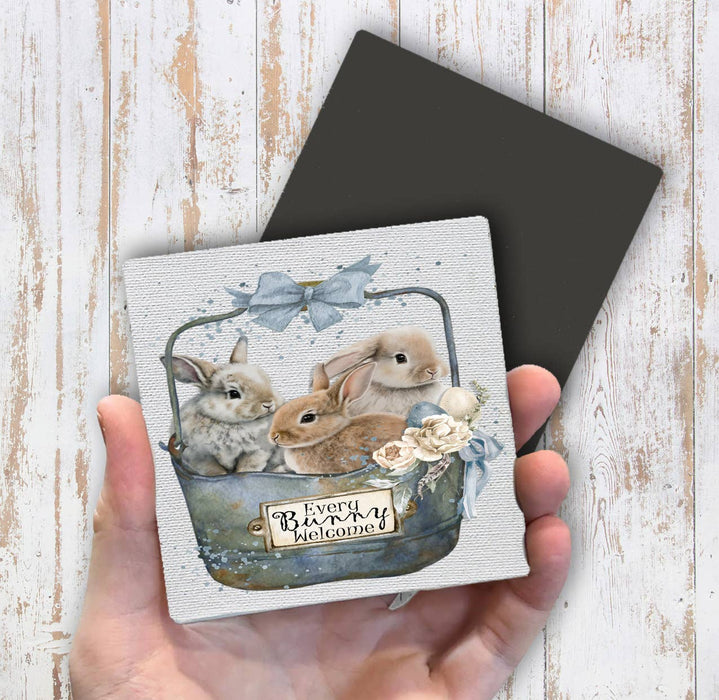 Easter Every Bunny Welcome Farmhouse Magnet Fridge