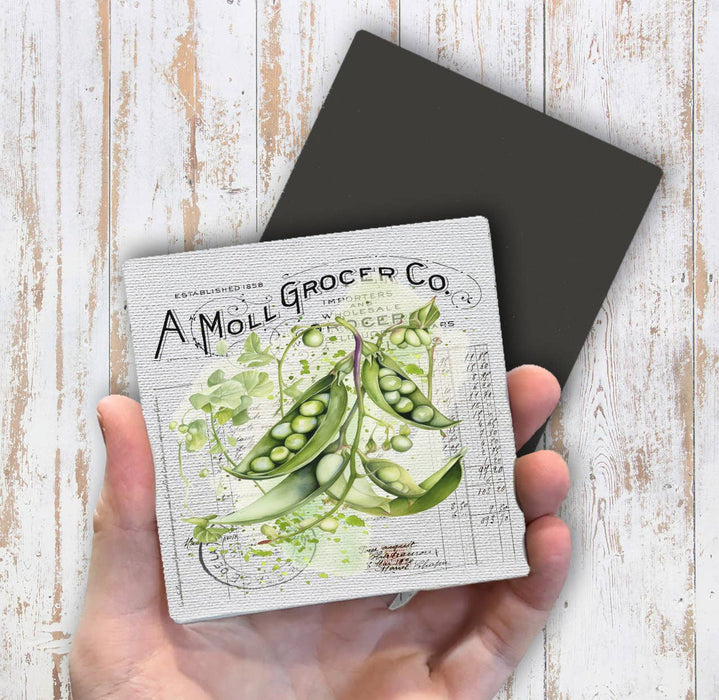 Vintage Farmhouse Peas Pods Vegetables Magnet Fridge