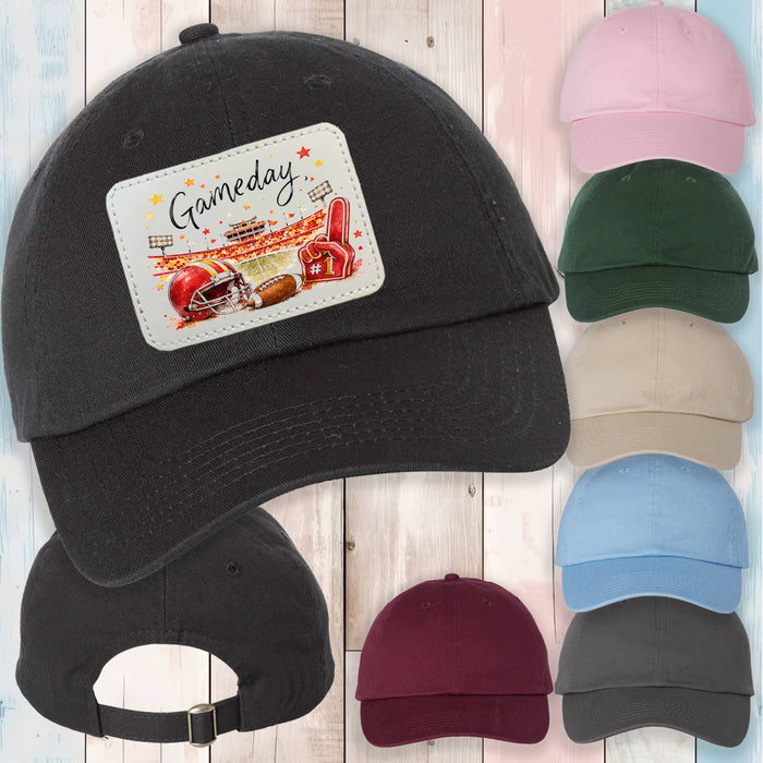 Gameday Football Gold & Red Basbeall Hat