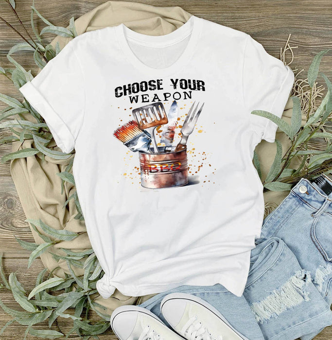 Choose your Weapon BBQ Cooking T-Shirt