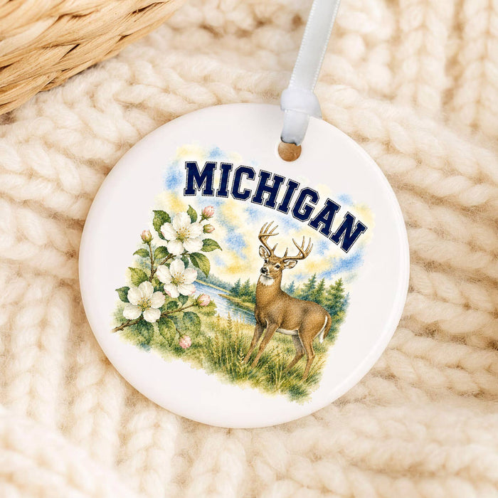 Michigan State Bird and Animal Ornament