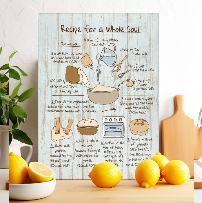 Spiritual Recipe for a Whole Soul Glass Cutting Board Trivet