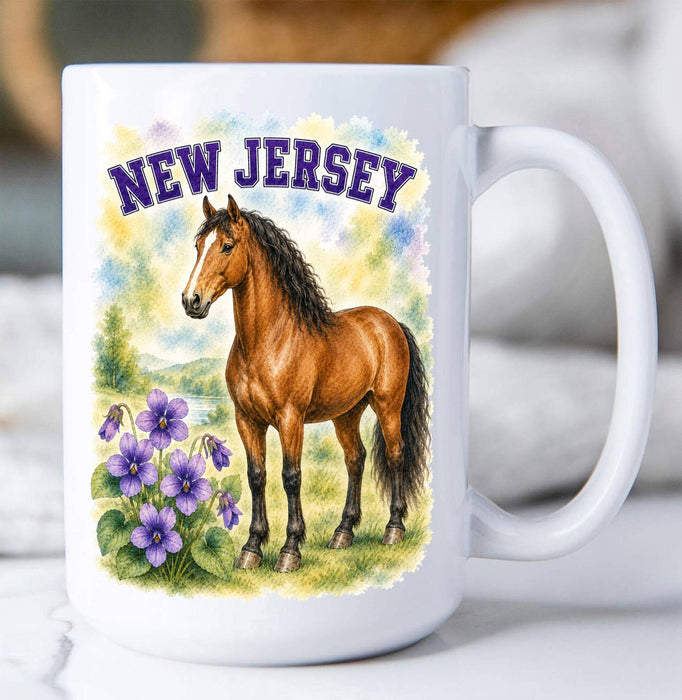 New Jersey State Bird and Animal Coffee Mug