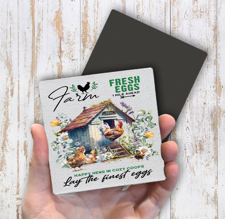 Country Farm Chicken Coop Magnet Fridge
