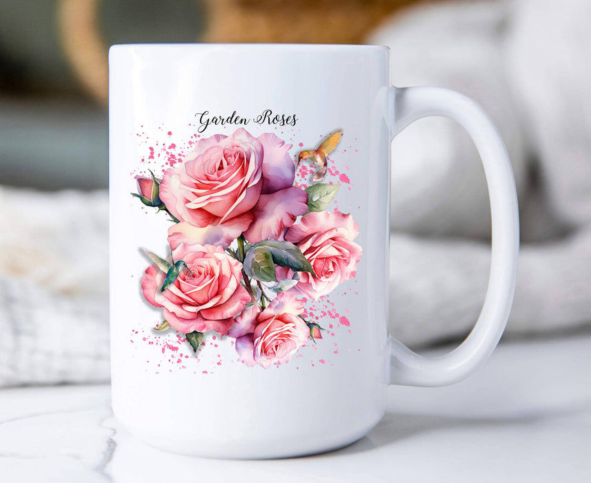 Spring Garden Roses Flowers Coffee Mug