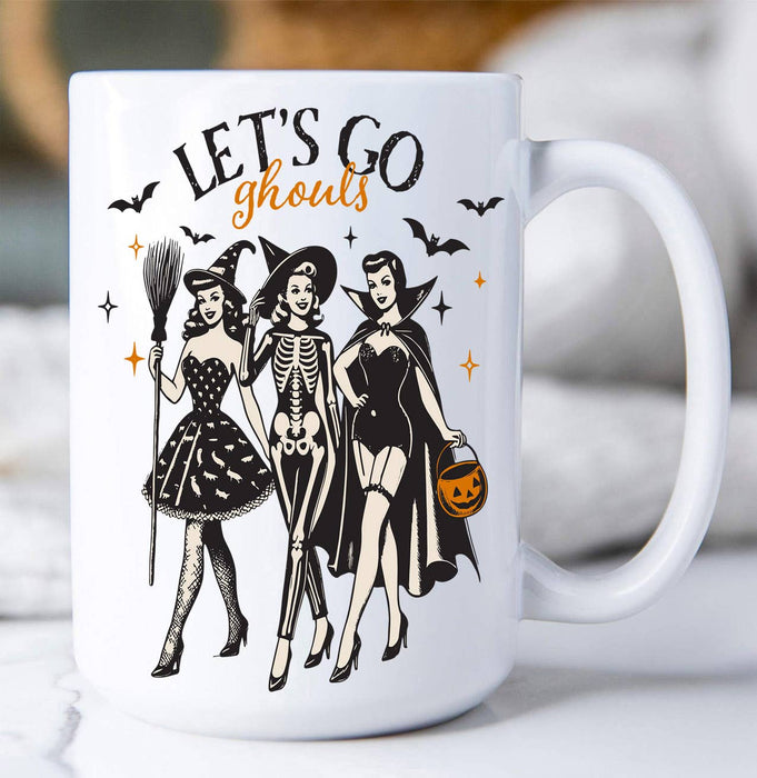 Halloween Retro Let's Go Ghouls Coffee Mug