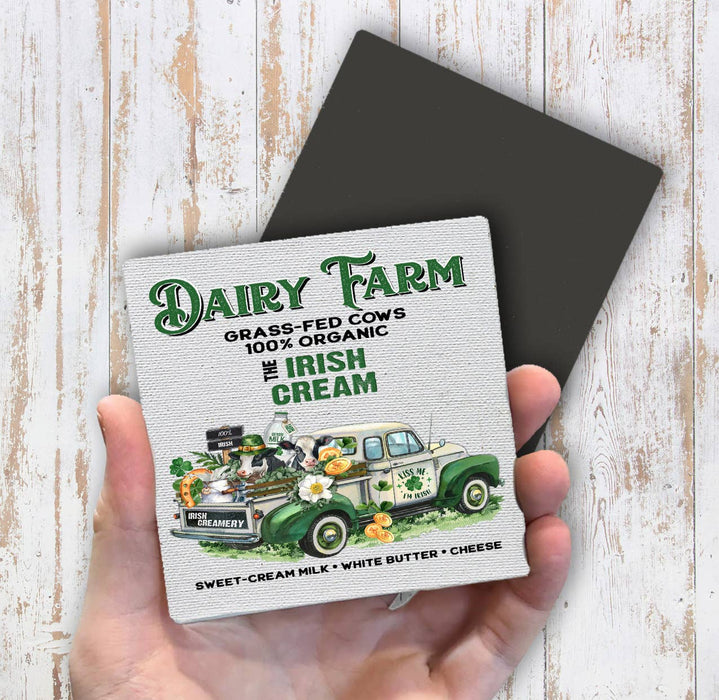 St Patrick's Day irish Crème Dairy Farm Magnet Fridge