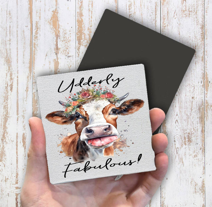 Udderly Fabulous Cow Farmhouse Magnet Fridge