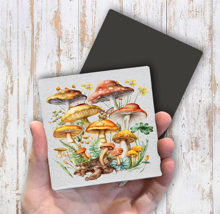 Vintage Mushrooms Botanicals Fairy Magnet Fridge