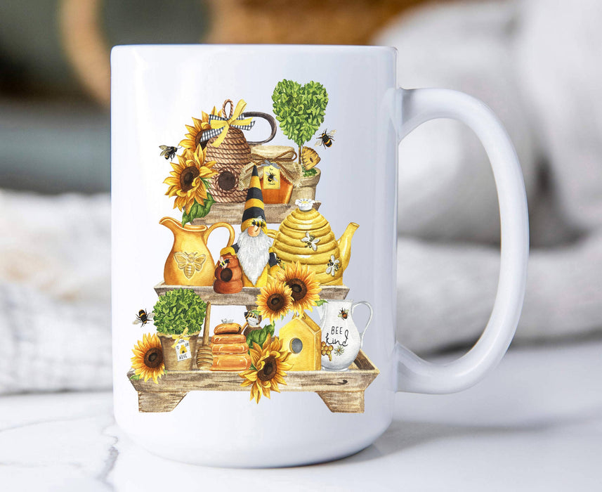 Bee Kind Honey Bees 3 Tier Tray  Coffee Mugs
