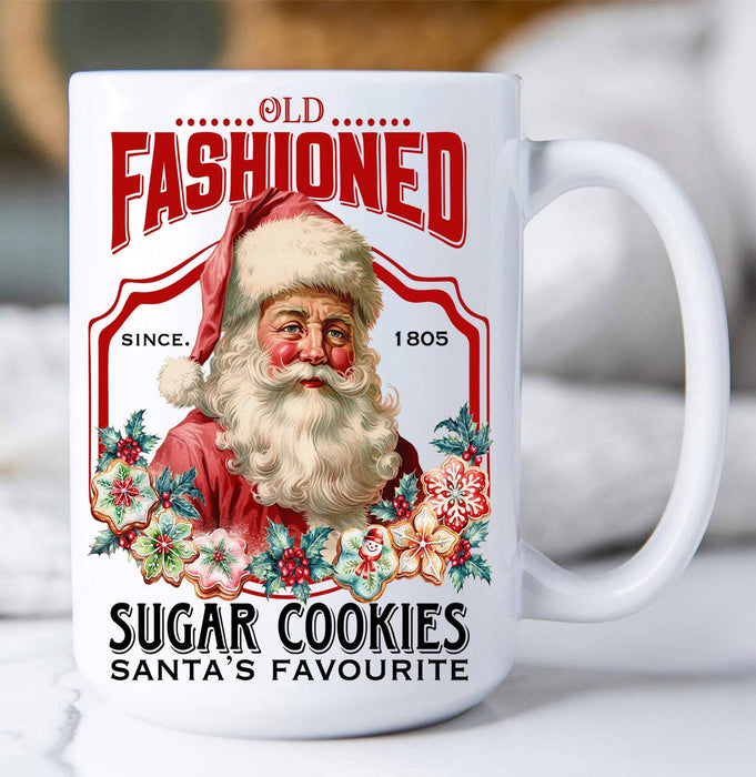 Old Fashion Christmas Santa Cookies  Coffee Mug