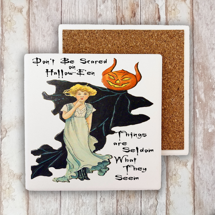 Halloween Vintage Goblin Stone Coaster