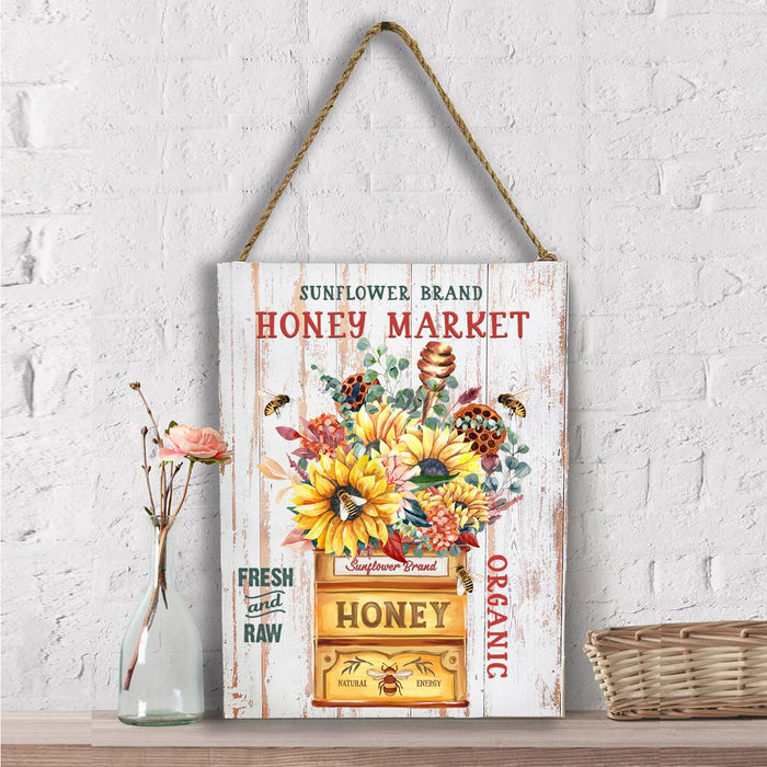 Modern Farmhouse Honey Market Bees Wall Decor