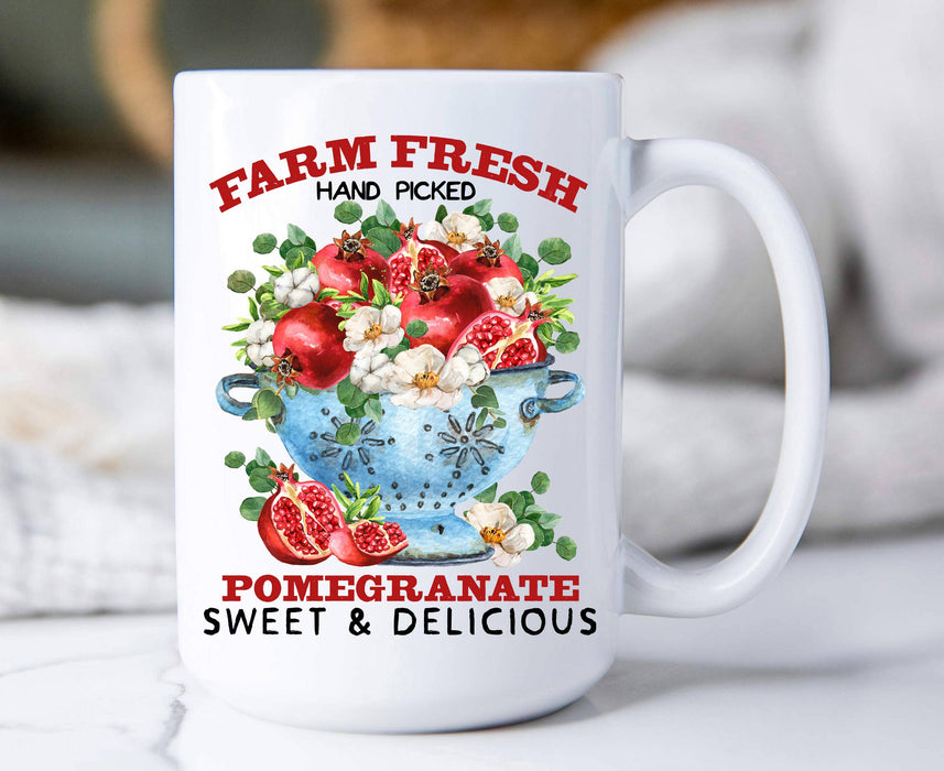 Country Farm Fresh Pomegranate 15 oz Coffee Mug