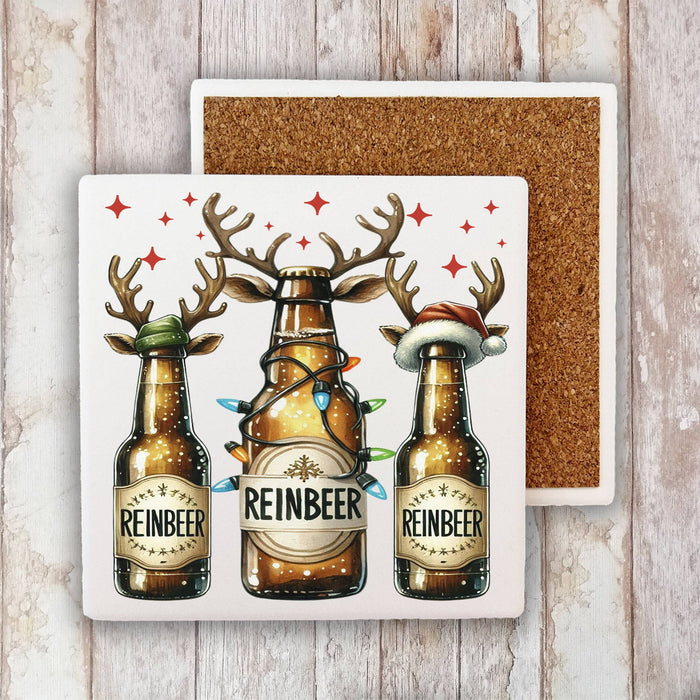 Christmas Reinbeer Stone Coaster