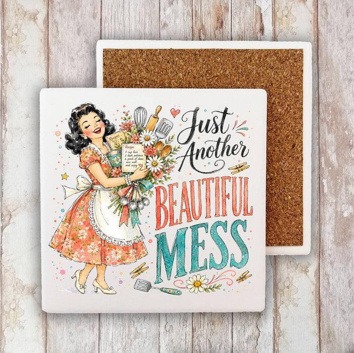 Housewives Beautiful Mess Stone Coaster