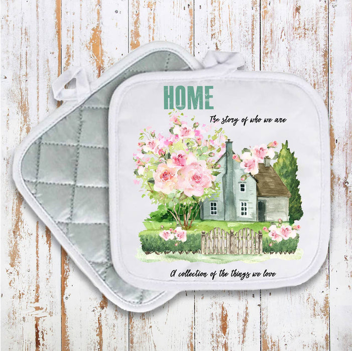 Modern Farmhouse Home Our Story Pot Holder Oven Mitt