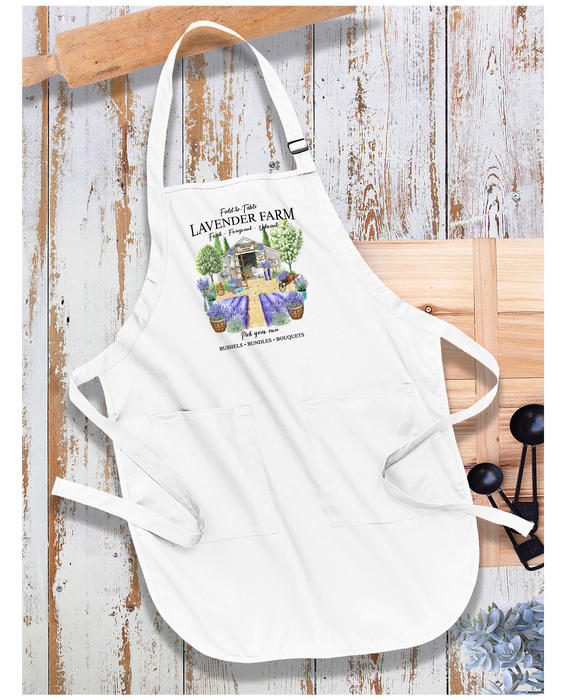 Spring Lavender farm Apron