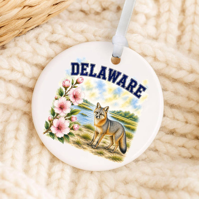 Delaware State Bird and Animal Ornament