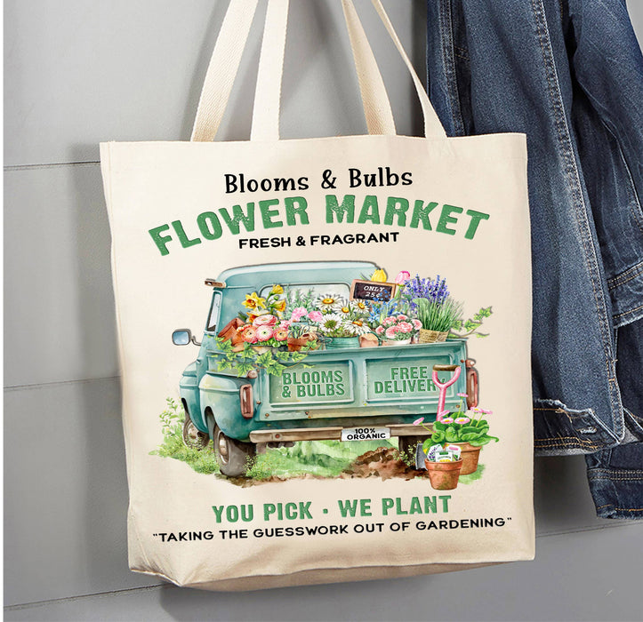 Modern Farmhouse Country Pick up Truck  Canvas Tote Bag