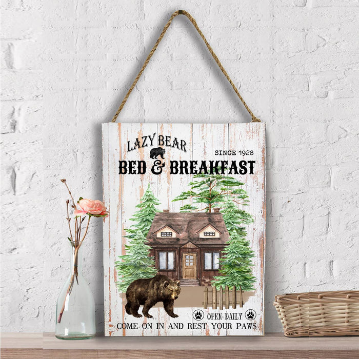 Lazy Bear Bed & Breakfast  Wall Decor