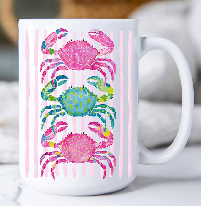 Coastal Crabs Pastel Coffee Mug
