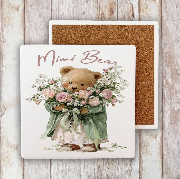 Mother's Day Mimi Bear Stone Coaster
