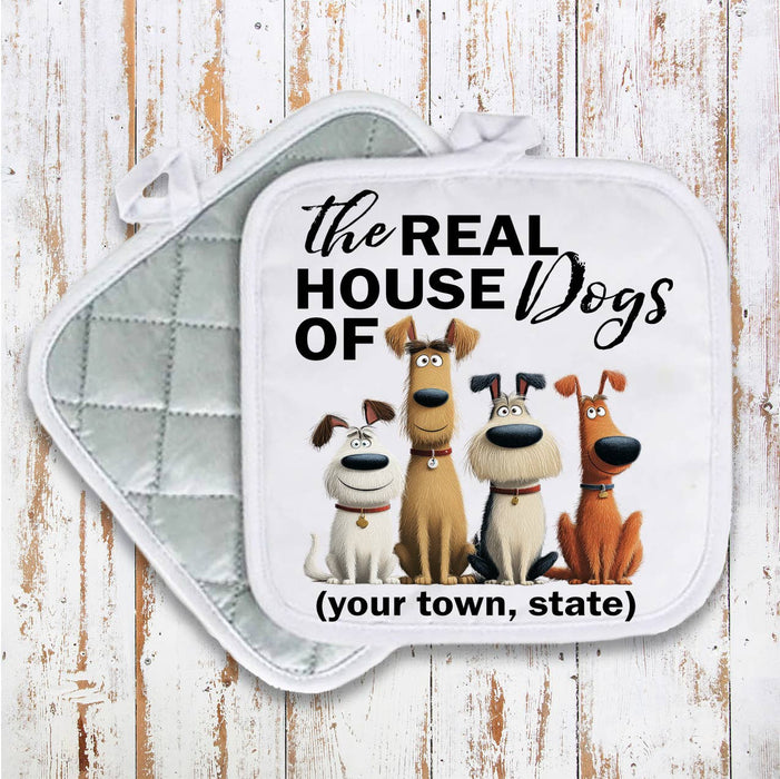 The Real House Dogs of  Pot Holder Oven Mitt
