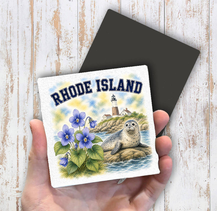 Rhode Island State Bird and Animal Magnet Fridge