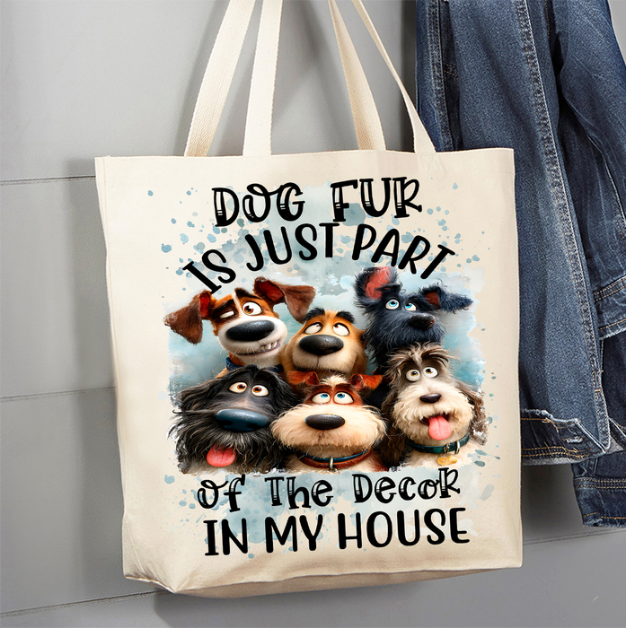 Dog Fur part of the Decor Canvas Tote Bag