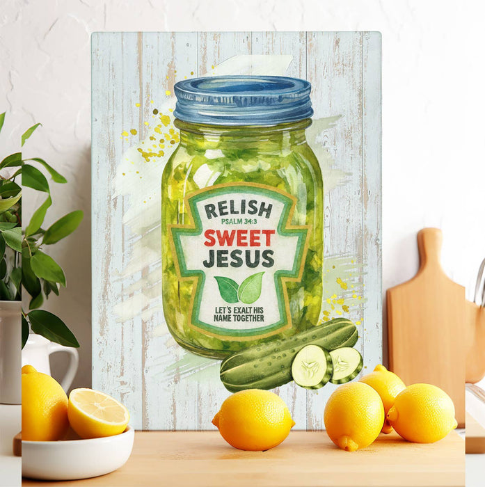 Relish Sweet Jesus Spiritual Glass Cutting Board Trivet
