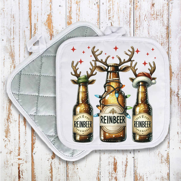 Christmas Reinbeer Pot Holder Oven Mitt
