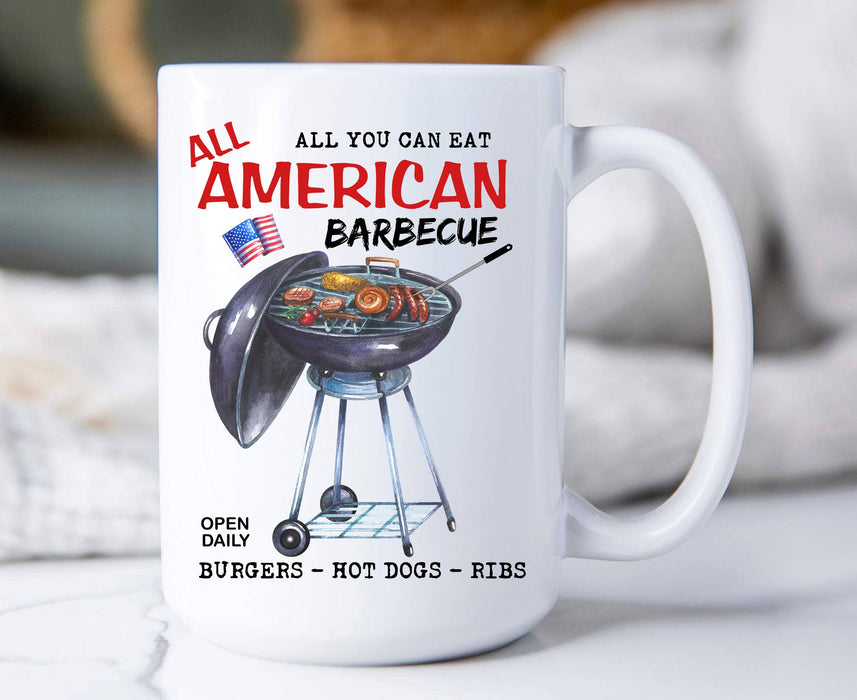 All American Barbecue Patriotic Coffee Mug