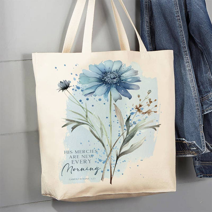 Spiritual His Mercies are New Canvas Tote Bag