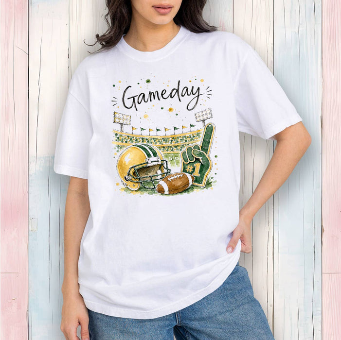 Gameday Football Gold & Green T-Shirt