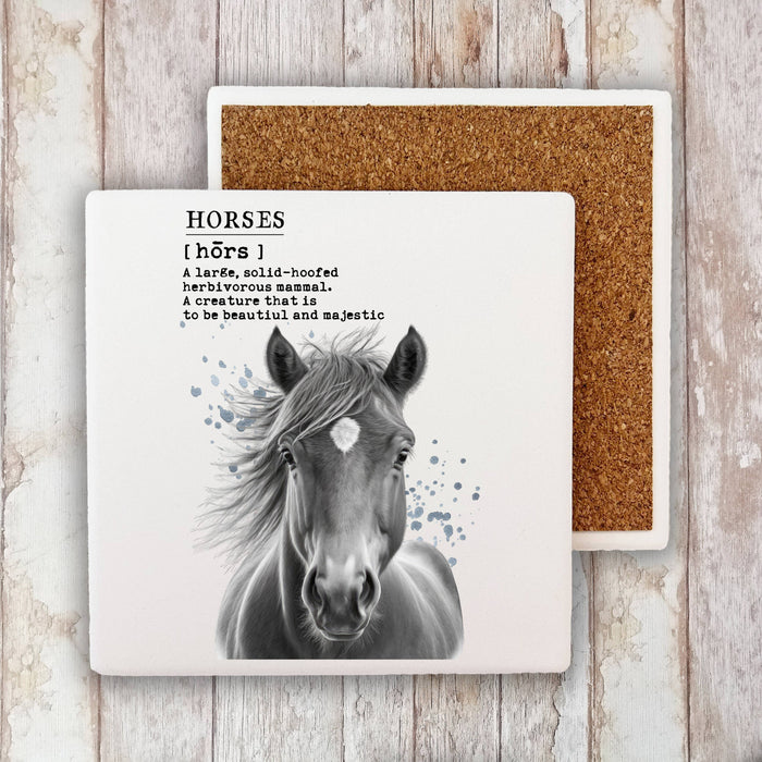 Definition of  Horse Stone Coaster