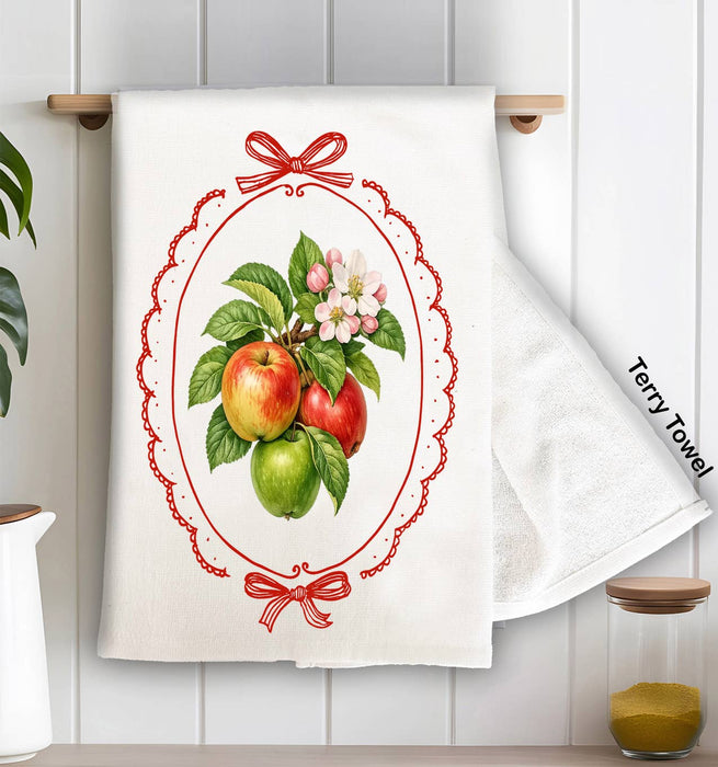 Vintage Apples Kitchen Terry Towel