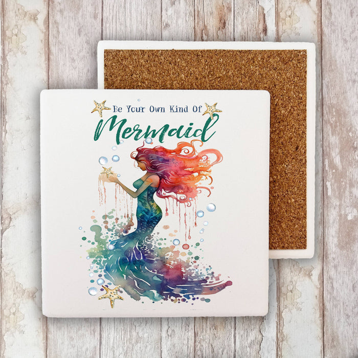 Be Your Own Kind of Mermaid Stone Coaster