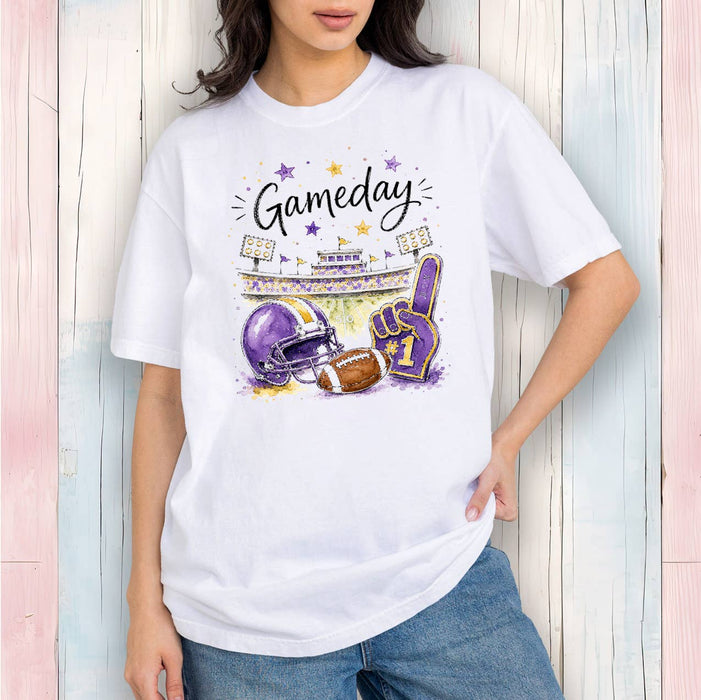 Gameday Football Purple & Gold T-Shirt