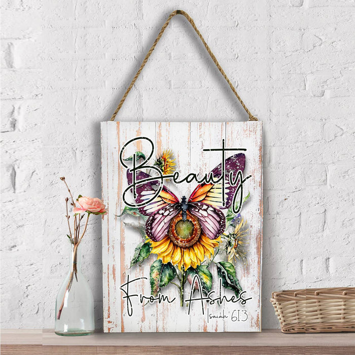 Beauty from Ashes Butterfly Spiritual Wall Decor
