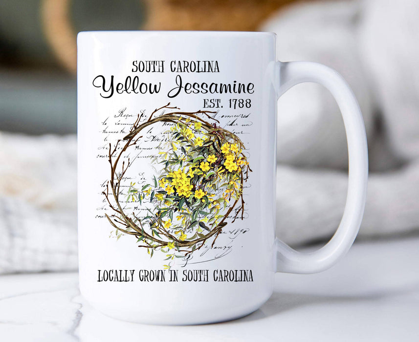 South Carolina State Flower Jessamine Coffee Mug