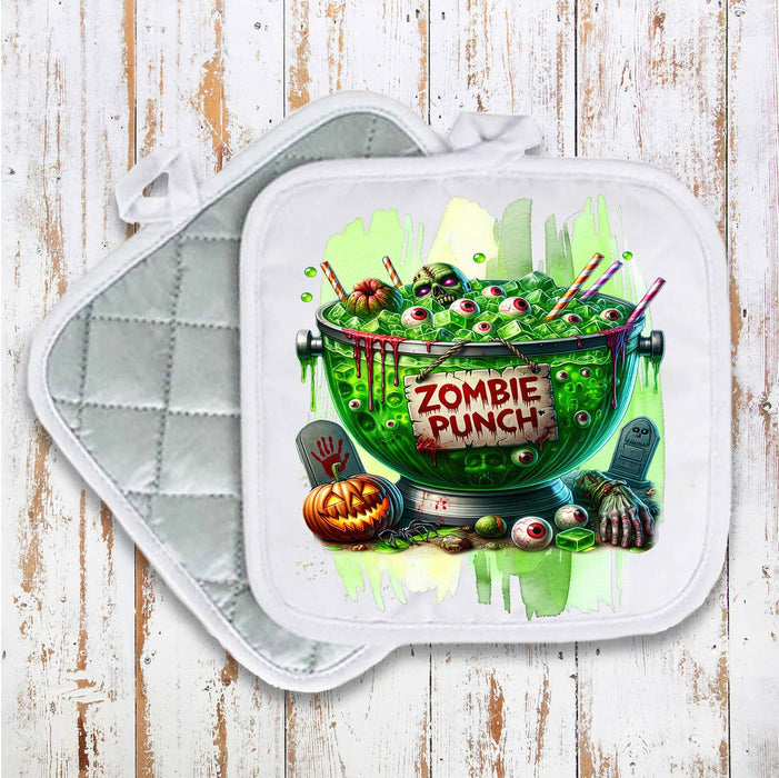 Halloween Zombie Punch Pot Holder Oven Mitt